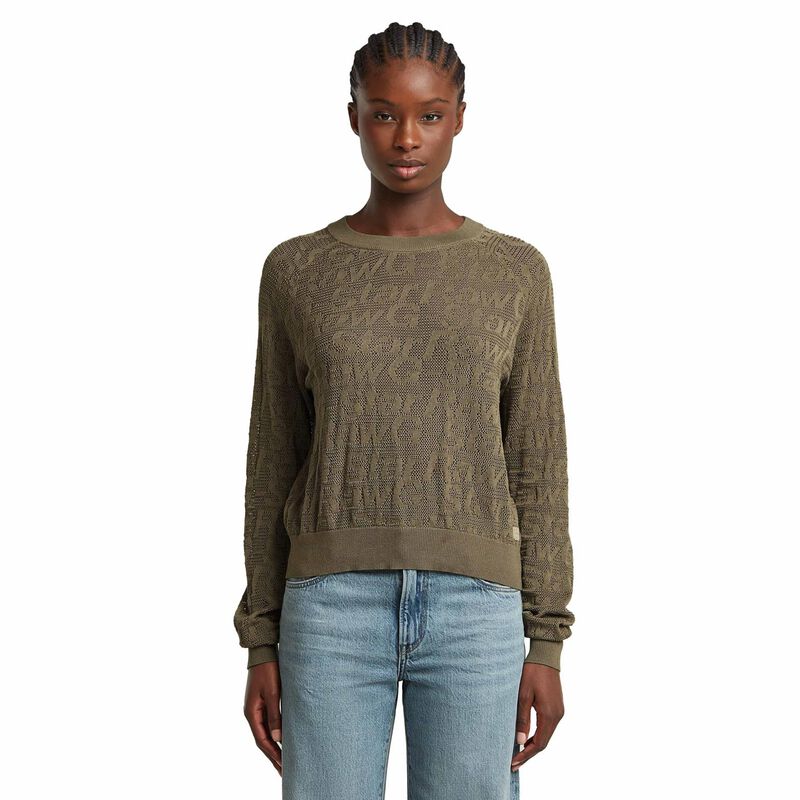 G-Star Pointelle Lightweight Knitted Sweater image number 0